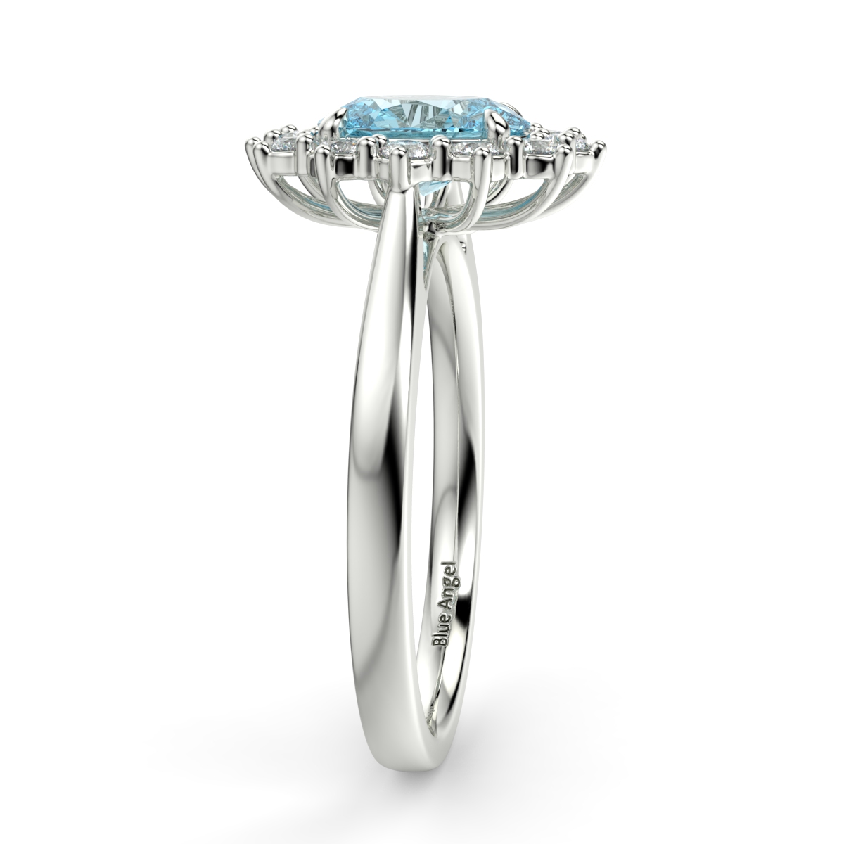 Original Tri-Cut Gemstone Ring - Sterling Silver / London Blue Topaz |  UbyKate Gemstone Jewellery