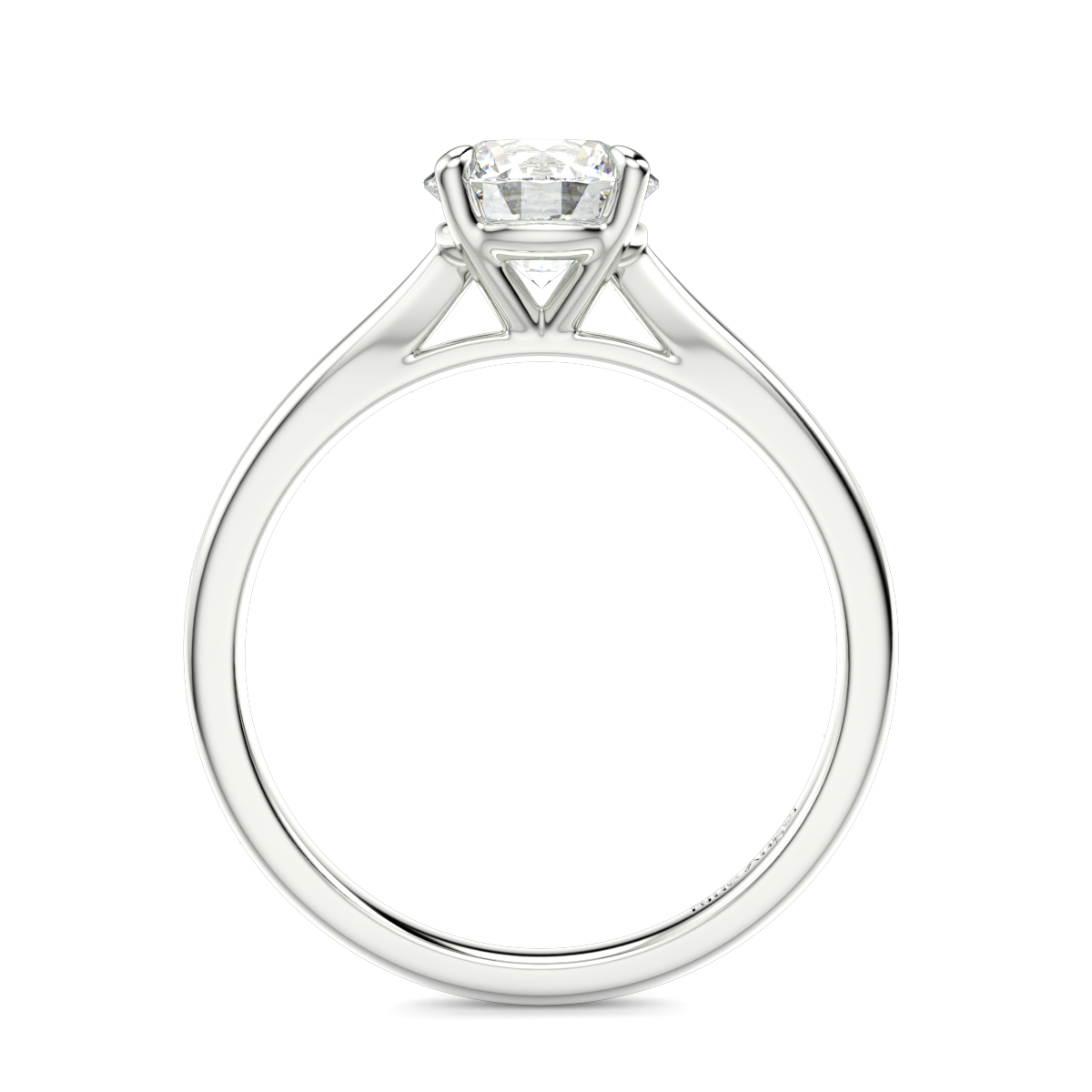 Solitaire Round 4 Claw Engagement Ring - BAJ-RB1-108-18K-WG